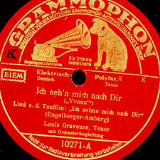 LOUIS GRAVEURE Ich seh'n mich nach Dir/ ...a.d.Welt  78rpm Schellackplatte S326