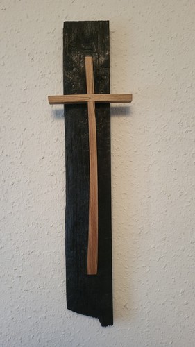 Kreuz wandkreuz aus mooreiche - wandkreuz,