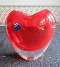 LEONARDO    Glas   Vase   Herz   Rot    14 x 15 x 7