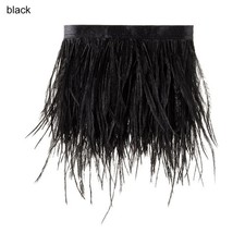 Federband Straußenfedern Dekorativer Besatz Bastelzubehör m Raum