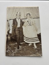 🎞️ Zwei Frauen verkleidet Paar Crossdressing Kostüme Fasching um 1910 11x17 CDV