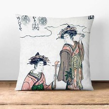 Plump Cushion Two Geisha Isoda Koryusai Soft Dekokissenbezug gefüllt
