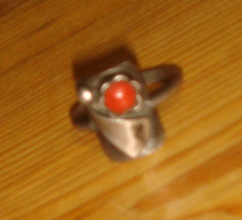 Silber ring mit koralle - ring,