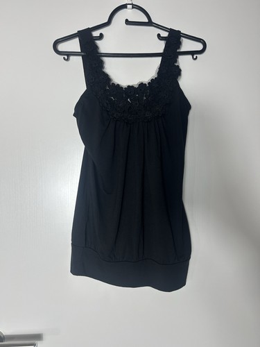 Schwarzes babydoll top mit - top,