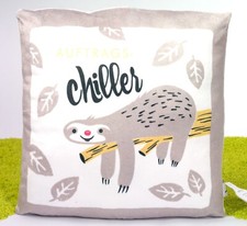 sheepworld Kissen aus Plüsch Faultier (Auftragschiller) 25 x 25 cm