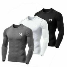 MEETYOO Herren Funktionsunterwäsche Kompressionsshirt Laufshirt Gym Top Langarm