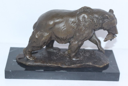 Bronze skulptur figur bär - skulptur, /
