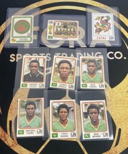 1974 Panini World Cup Munchen 74 FIFA Zaire Sticker Full Team Set Badge Mascot