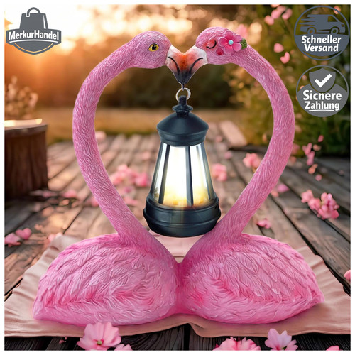 Solar flamingo gartenfigur - solar,