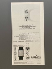 Milus Uhren Luxe et Chronométrie 1968 Vintage Ad Werbung Reklame