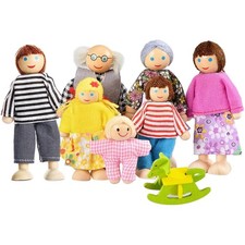 Puppenfamilie holz puppenhaus - puppenfamilie, holz,