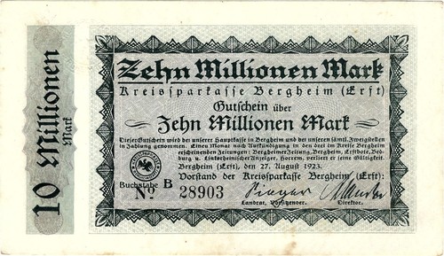 Banknote gutschein - gutschein, 10