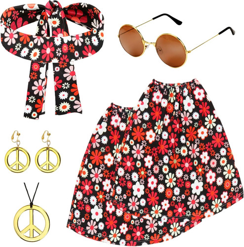 Hippie kostüm damen set 60er - set,,