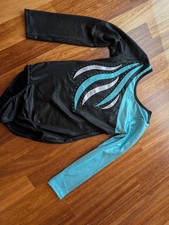 Langarm tanzbody schwarz - schwarz, mit