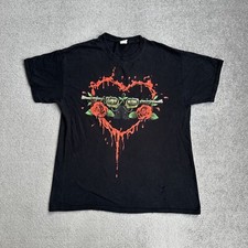 GILDAN GUNS`N ROSES Herren Rock T-Shirt Kurzarm Gr. L Logo Print 21309 Schwarz