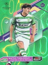 2022/23 Topps Finest UCC UCL Sporting Clube Mateo Tanlongo RC Green Bubble /99