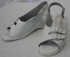 Leder Sandalette Carina weiss