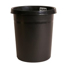 HAN Papierkorb GRIP 18L Schwarz Abfalleimer Mülleimer Eimer Büro Zuhause