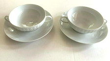 Cream soup bowls - cream,