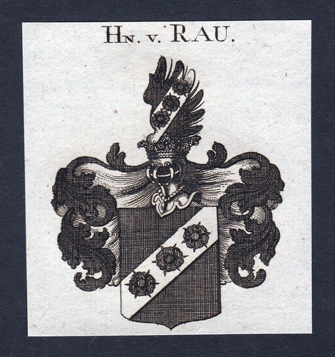 1820 rau wappen adel - rau,