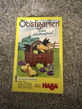 Obstgarten Das Memospiel Haba Komplett mit Anleitung 