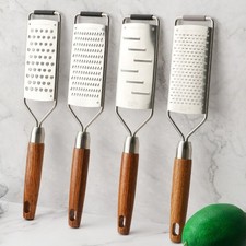 Robuste Küche Käsereibe mit Edelstahlklinge und Holzgriff