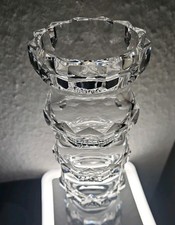 Stangenvase, Kristall 70er Jahre, Oberlausitz, Sternschliff, 25,0 cm, 1070 g.