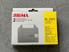 2 SIGMA Farbbandkassetten Gr. 176 C korrigierbar/schwarz - 124 m x 8 mm - in OVP