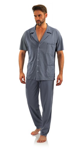 Herren kurzarm pyjama mit - herren, kurzarm-pyjama