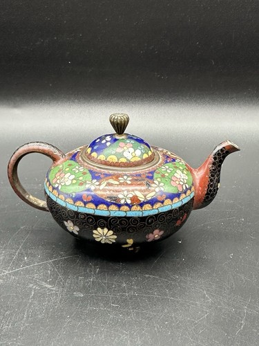 Cloisonne teekännchen antik - cloisonne,