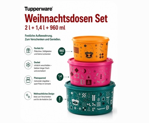 Tupperware weihnachtsdosen set - tupperware,