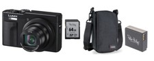 Panasonic DC-TZ99 Schwarz Kamera + Zubehörpaket : 64GB + Tasche + Akku !