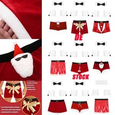 DE Weihnachten Boxershorts Herren Sexy Herren Weihnachtskostüm Set Unterhosen 