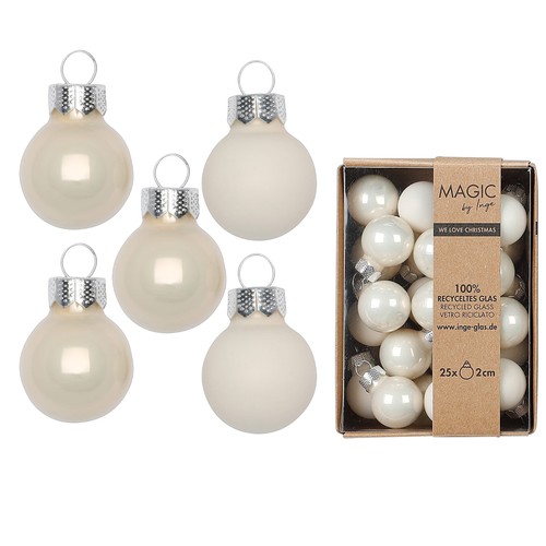 Weihnachtskugeln glas 2cm - 25,