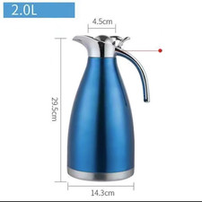 Thermoskanne 2L mit Langzeit-Wärme - Edelstahl-Isolierkanne für heiße Getränke,