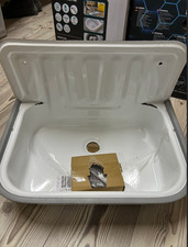 Stahl-Ausgussbecken Weiß