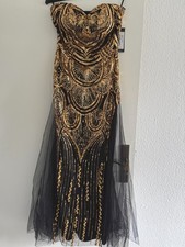 Abendkleid Schwarz Gold