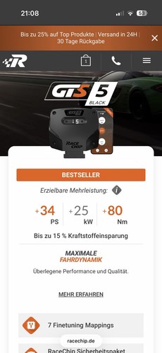 Race chip gts5 für - bmw, 184