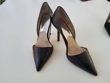 Damen Pumps Schwarz Große 37 Leder Schuhe Elegante Absaz Schuhe