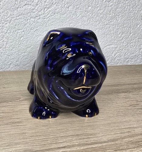 Porzellan hund shar pei - shar, kobalt