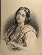 Weinende junge Frau mit totem