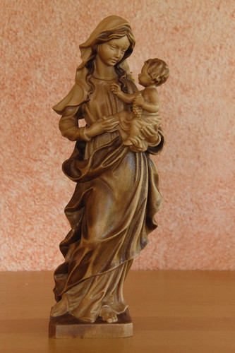 Heiligenfigur holz madonna - holz,