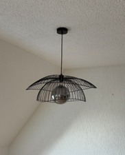 Wohnzimmerlampe Leuchte Retro Käfig mit Kugel LED Küchenlampe Fabio Ø66cm