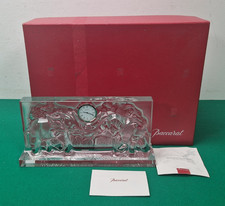 Hochwertige Baccarat Kristallglas Elefant Kaminuhr A/F in Original Box