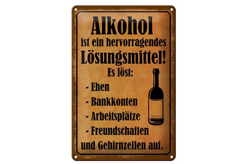 Blechschild spruch 20x30 - blechschild,