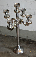 Kerzenleuchter Kerzenständer ALU Jugendstil Antik Kandelaber 5 flammig H 77 cm