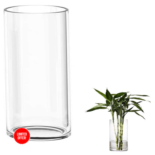 Glasvase zylinder klar - 30,