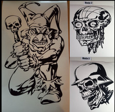 Aufkleber Joker Clown Totenkopf Skull oldshool  Auto Sticker Tuning Gnom LKW 