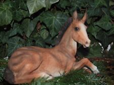 Pferd Deko Figur Fohlen liegend 26cm  Pferd ESEL Pony Garten NEU