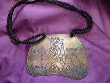 100/ LOHMAR NARREN grüßen OSTHEIM TANZMARIECHEN KARNEVALSORDEN 1981 MESSING ECHT